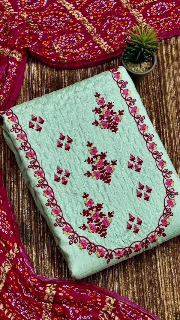Cotton Embroidery Dress Material Wholesale