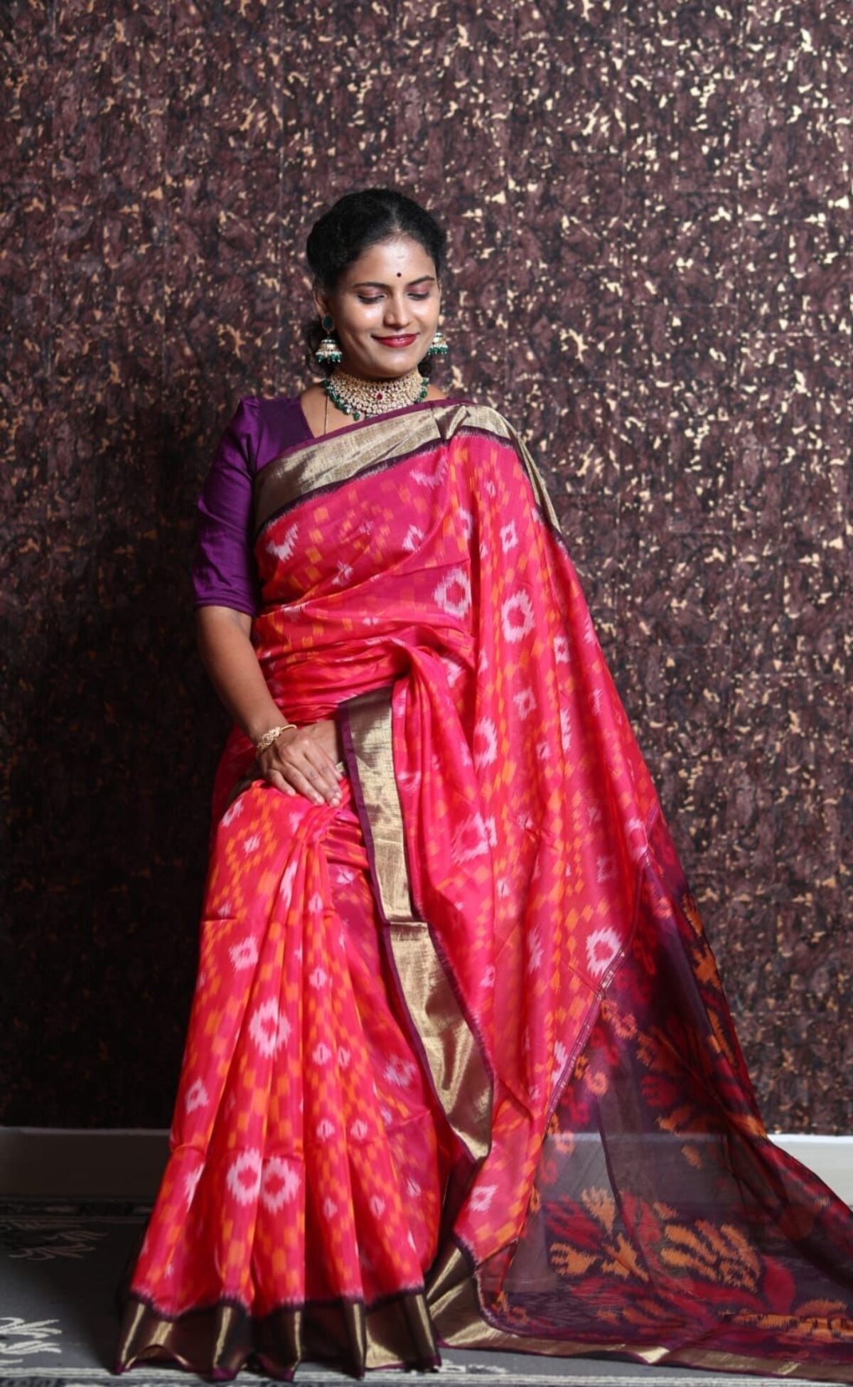 women's Kanchipuram soft silk saree in Red dvz0002590 - Dvanza.com