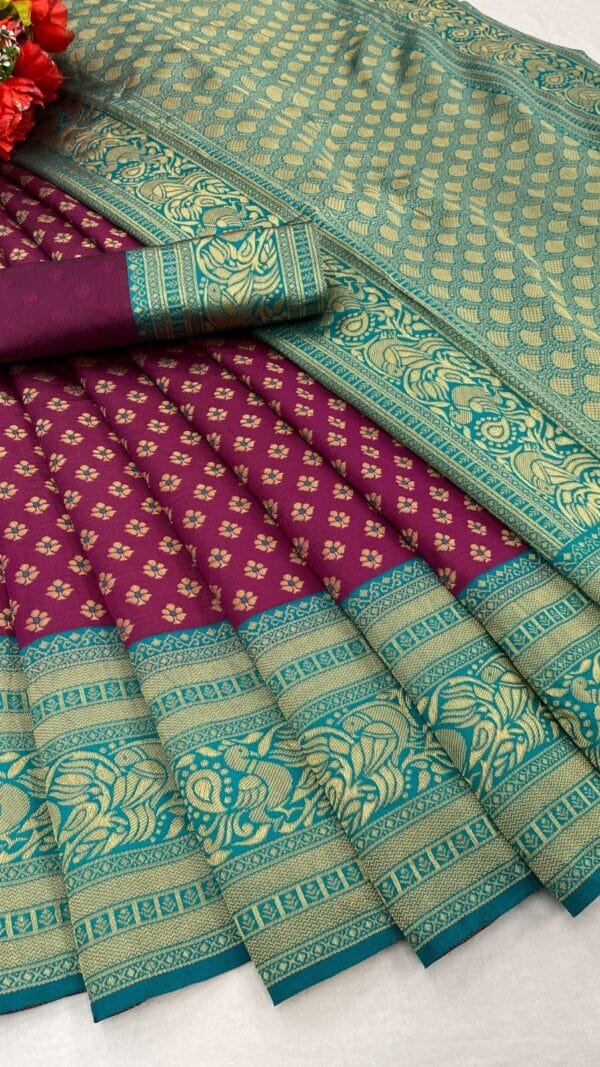 Pure Katan Silk Saree - Designer Sarees Rs 500 to 1000 -