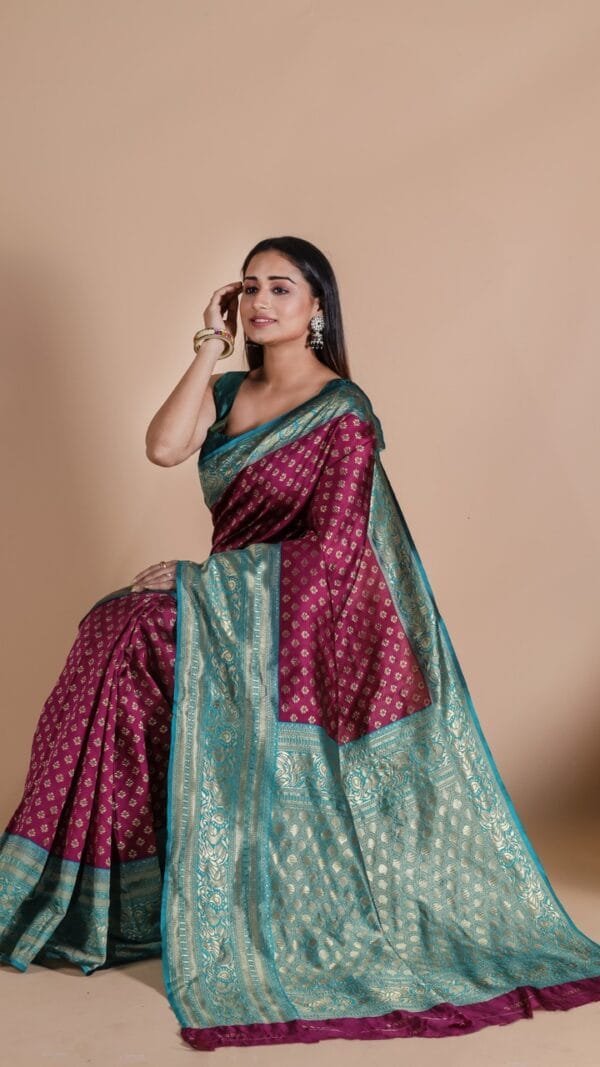 Pure Katan Silk Saree - Designer Sarees Rs 500 to 1000 -
