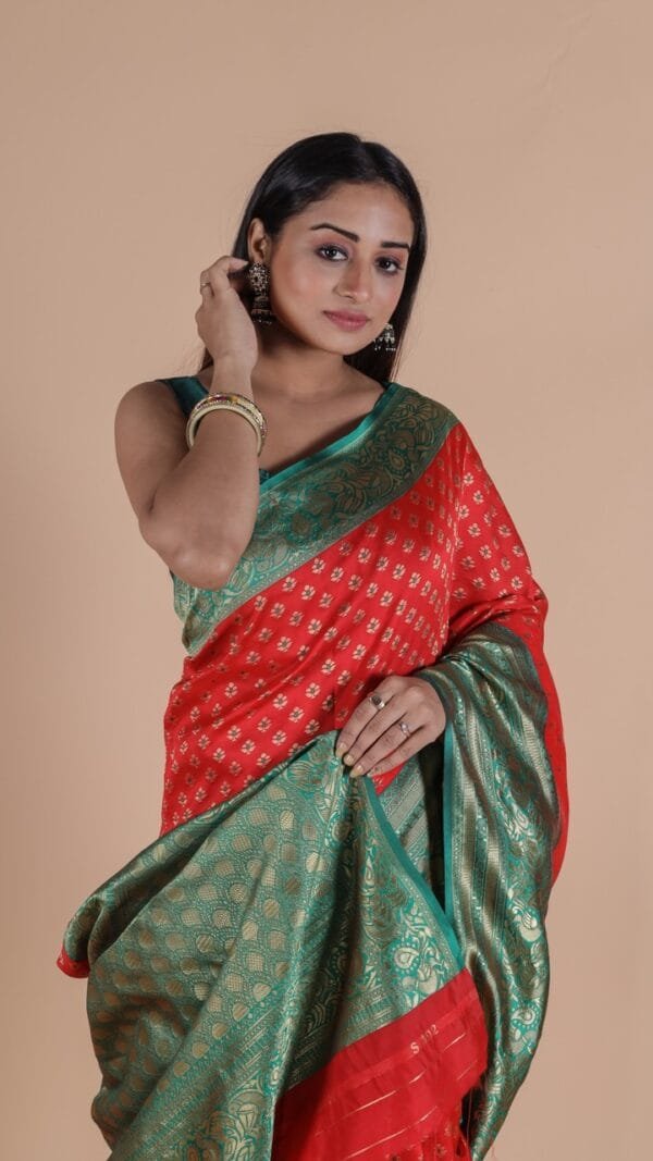 Saree Chanderi Silk - Designer Sarees Rs 500 to 1000 -
