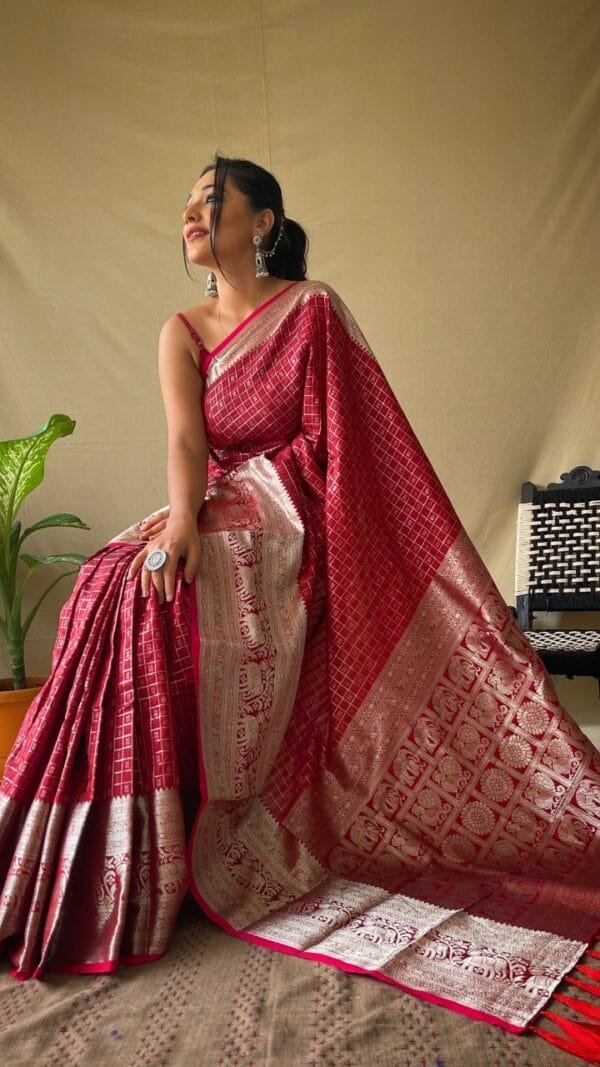 Banarasi Pure Silk Saree - Designer Sarees Rs 500 to 1000 -