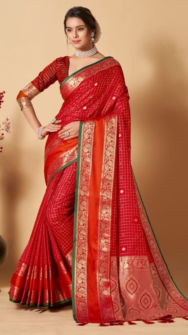 Chanderi Cotton Silk Saree - Designer Sarees Rs 500 to 1000 -