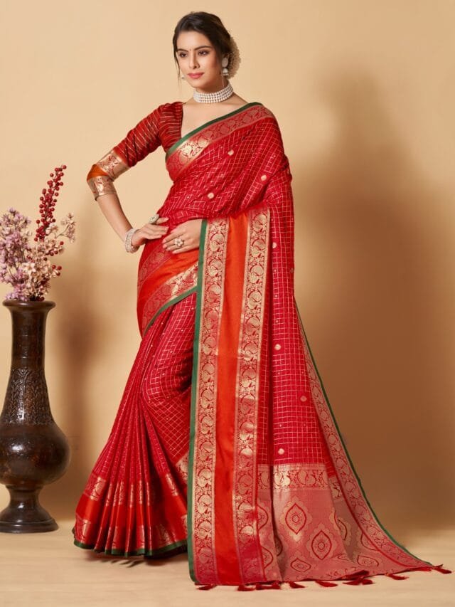 Chanderi Cotton Silk Saree - Designer Sarees Rs 500 to 1000 -