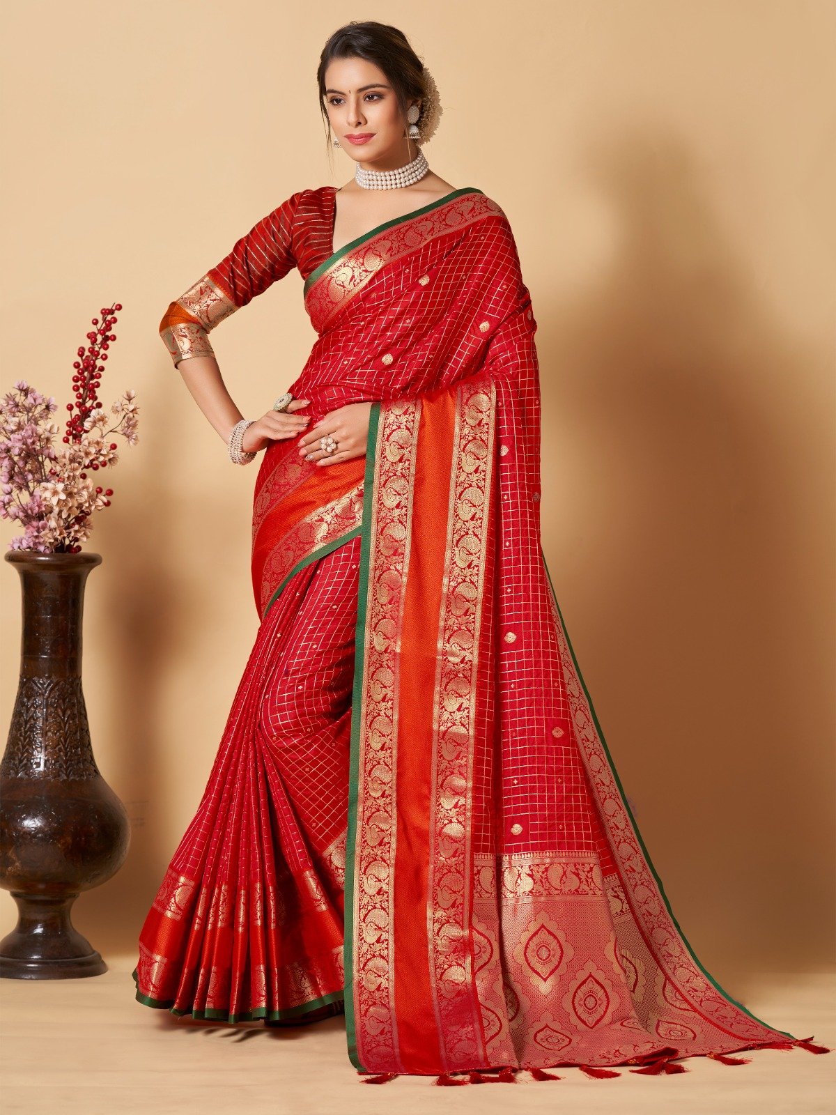Copper Cotton Silk Designer Saree | Satin saree, Saree designs, Indian saree  dress