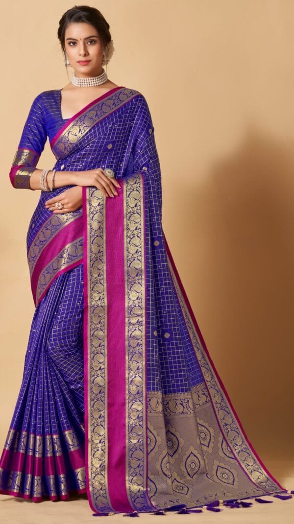 Chanderi Silk Cotton Saree - Designer Sarees Rs 500 to 1000 -