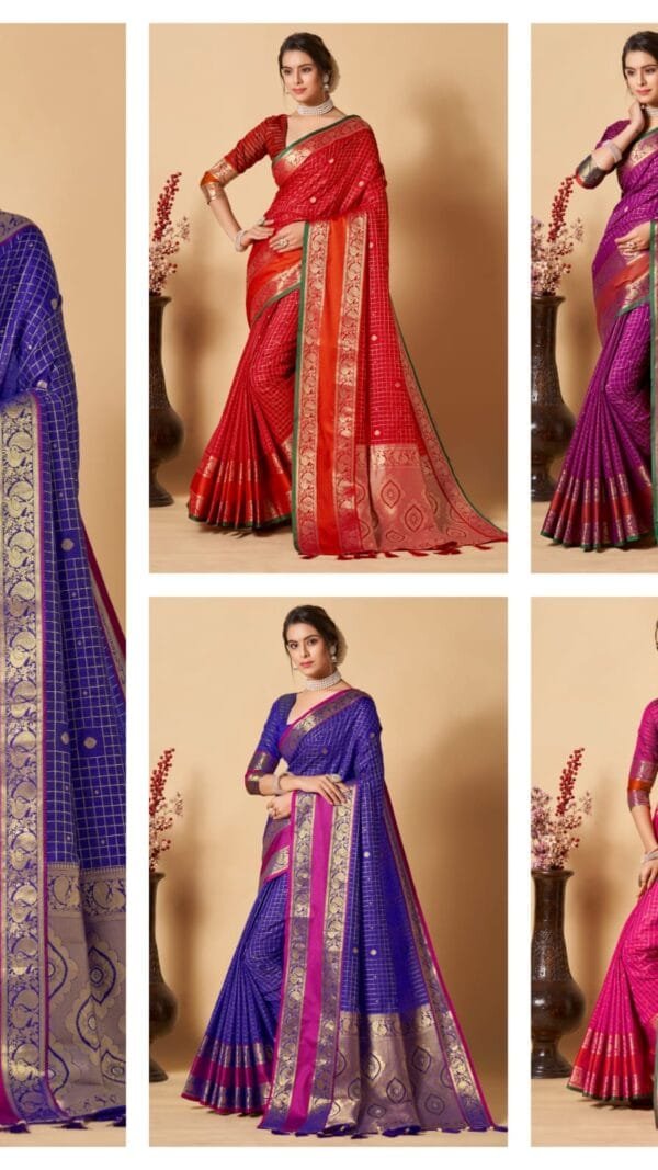 Chanderi Silk Cotton Saree - Designer Sarees Rs 500 to 1000 -