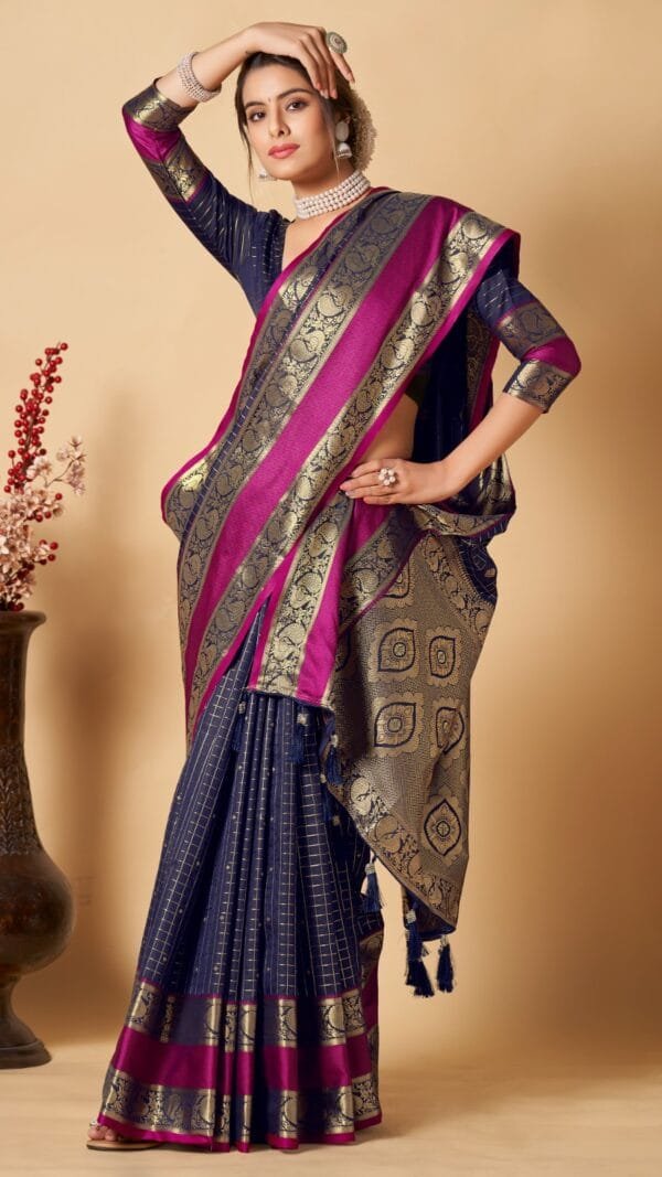 Chanderi Silk Cotton Saree - Designer Sarees Rs 500 to 1000 -