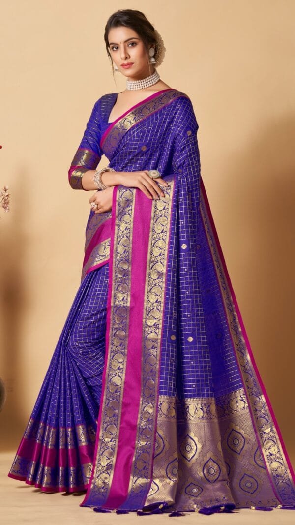 Chanderi Silk Cotton Saree - Designer Sarees Rs 500 to 1000 -