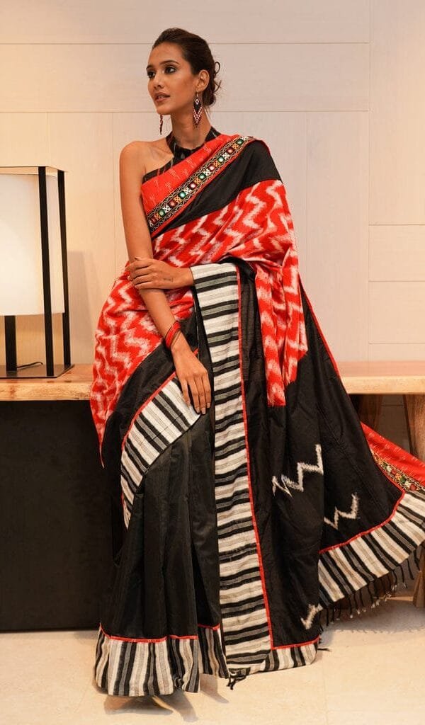 Designer Blouse With Plain Saree Online - Designer Sarees Rs 500 to 1000 -