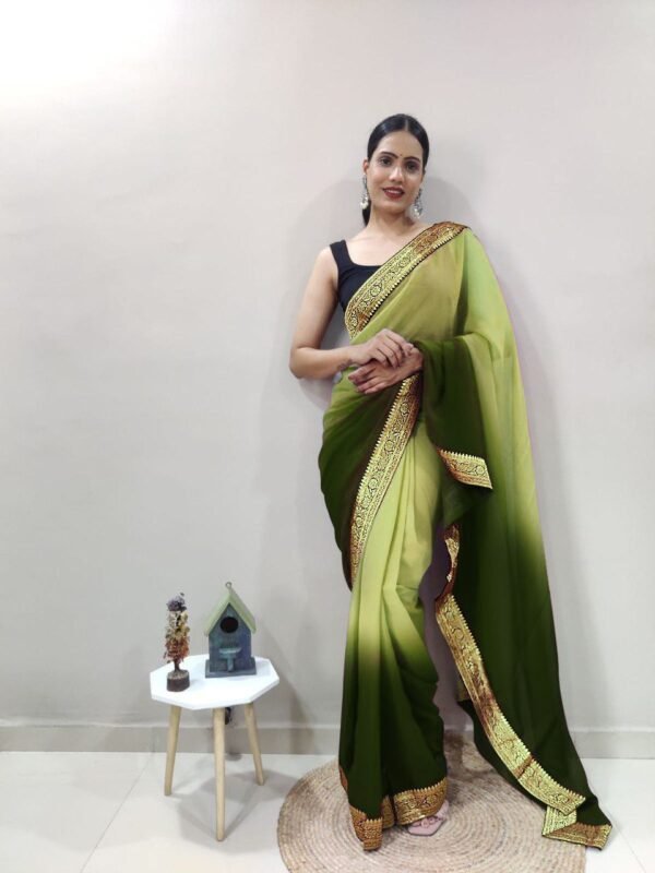 Cream Pure Organza Silk Saree