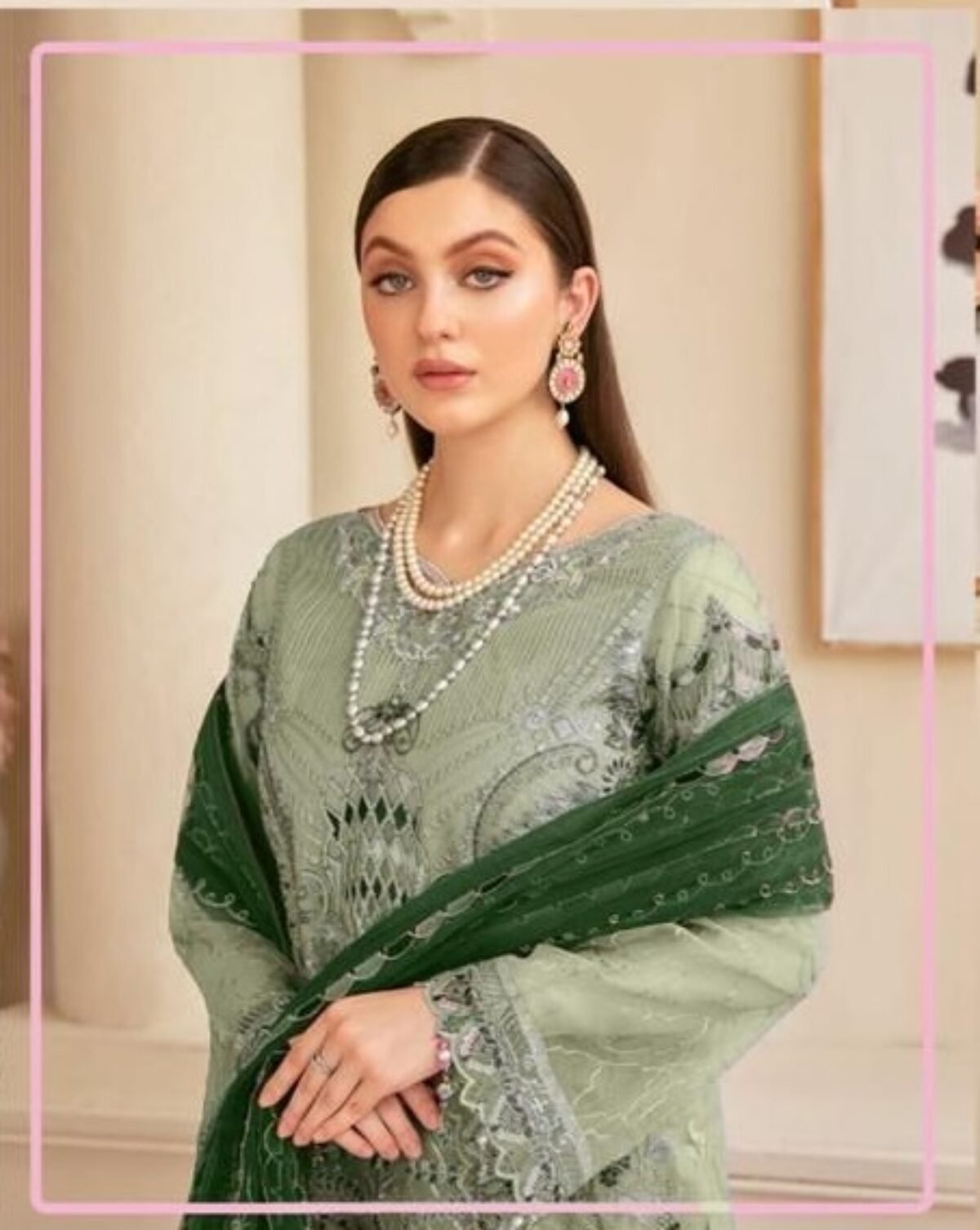 Parrot Green Embellished Kameez Trousers Pakistani Eid Dress | Beautiful  pakistani dresses, Elegant attire, Lawn suits