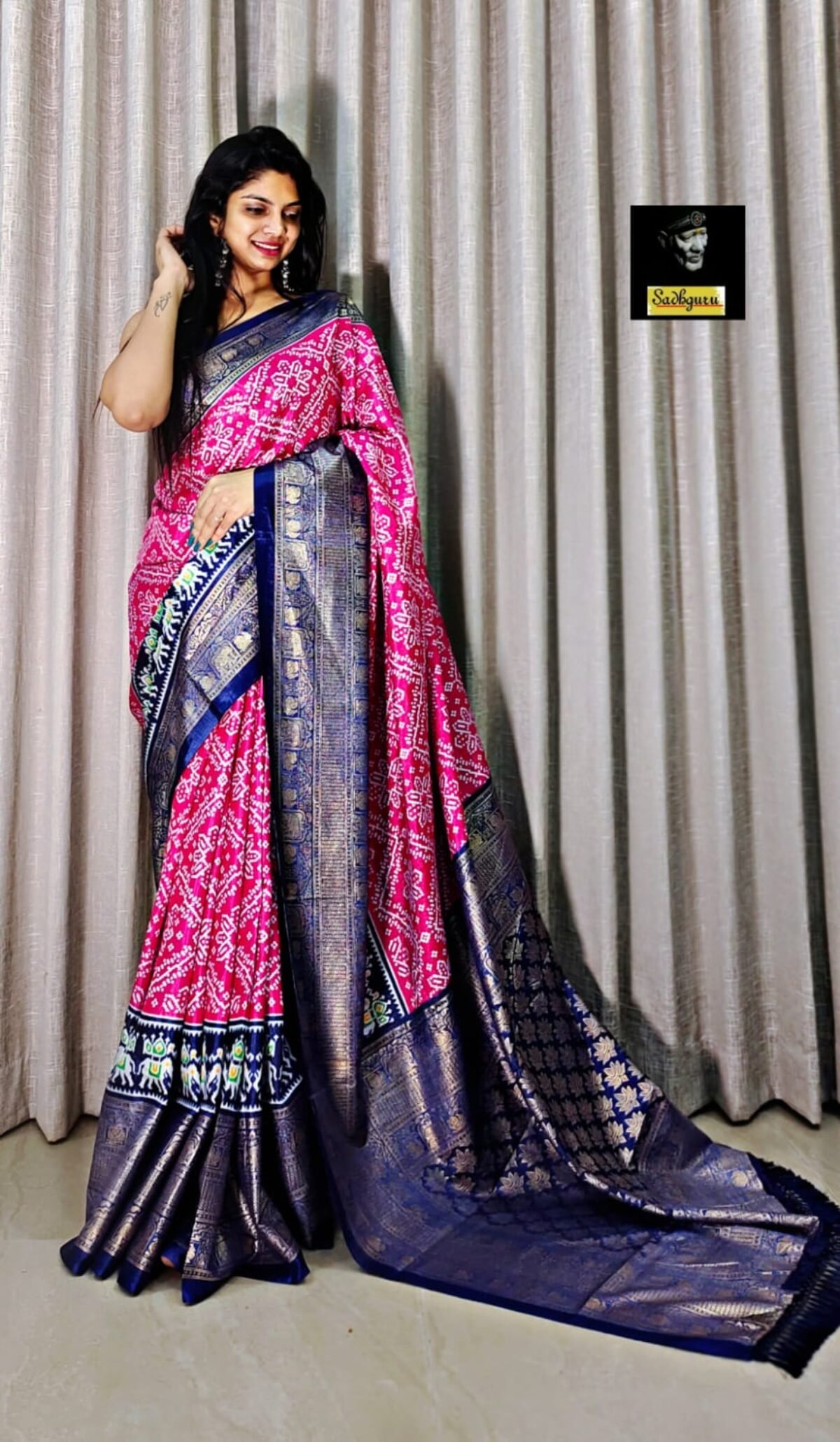 Best Multi Colour Silk Printed Contemporary Saree : 86613 -