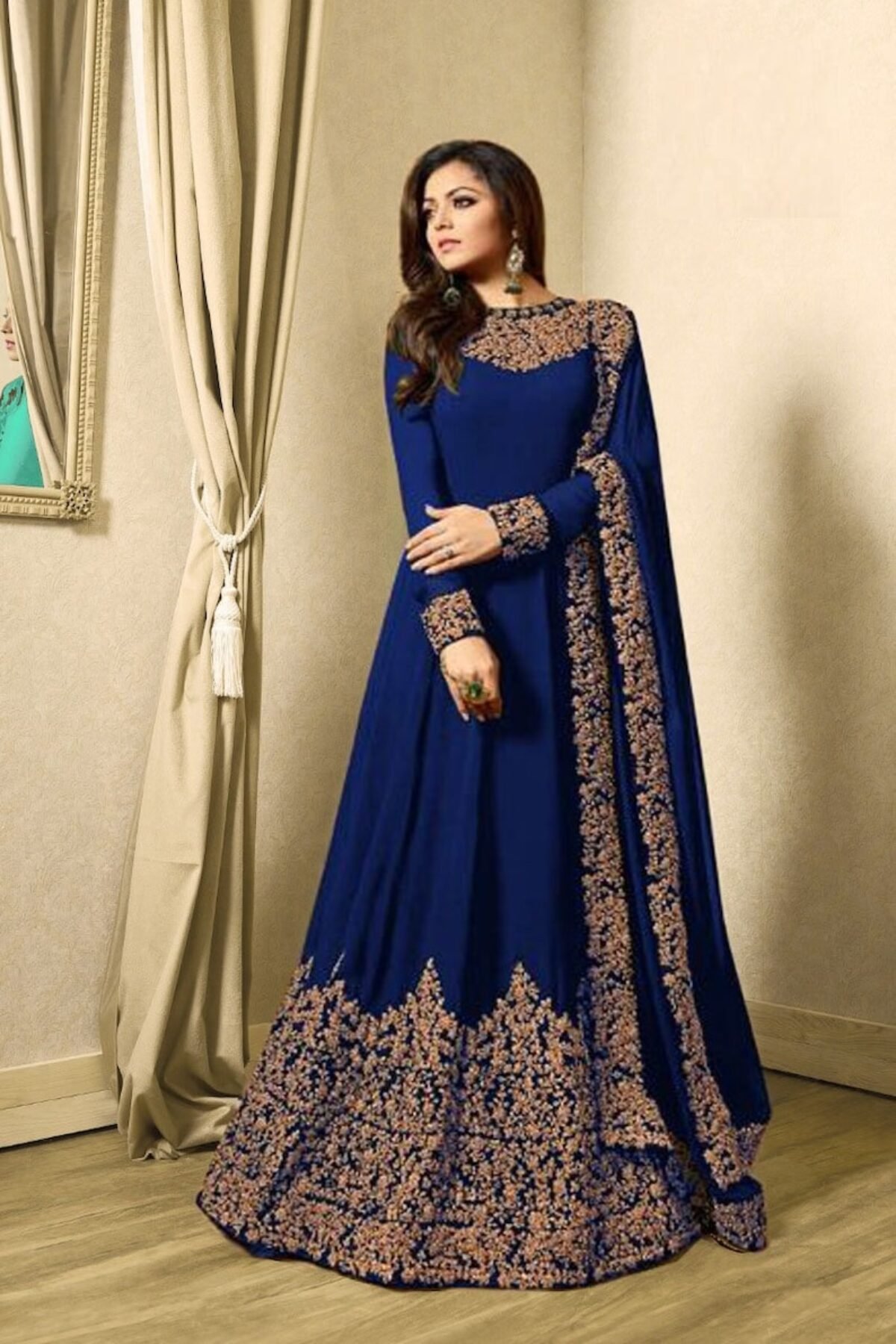 Royal blue sale pakistani dress