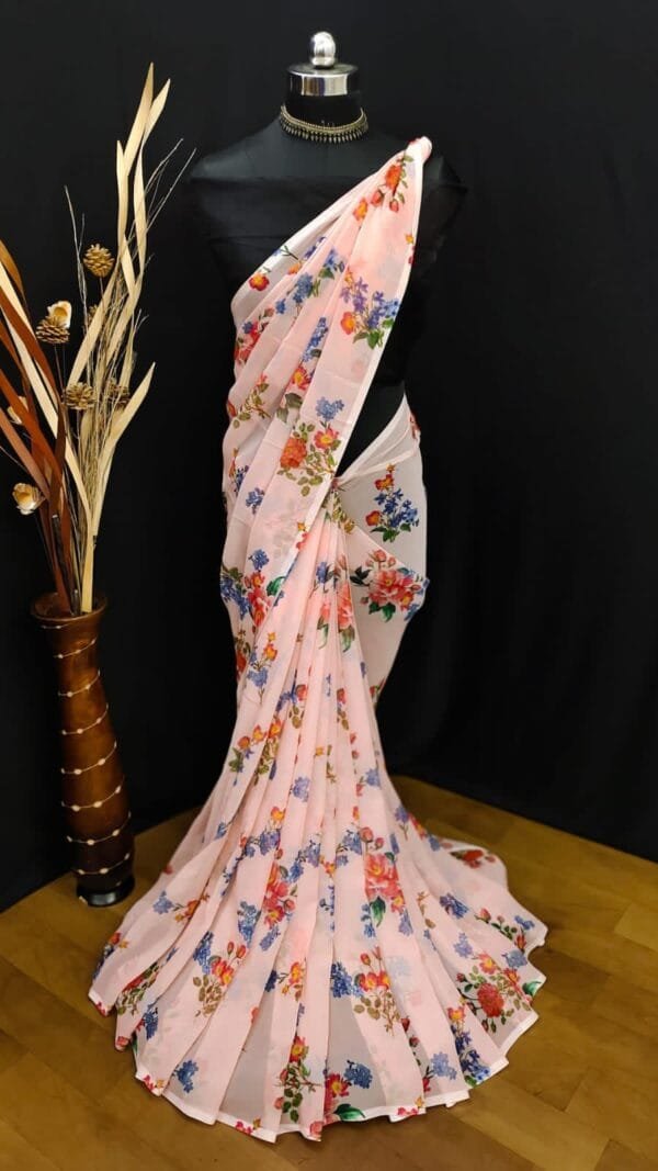 Plain Saree With Heavy Blouse United Kingdom