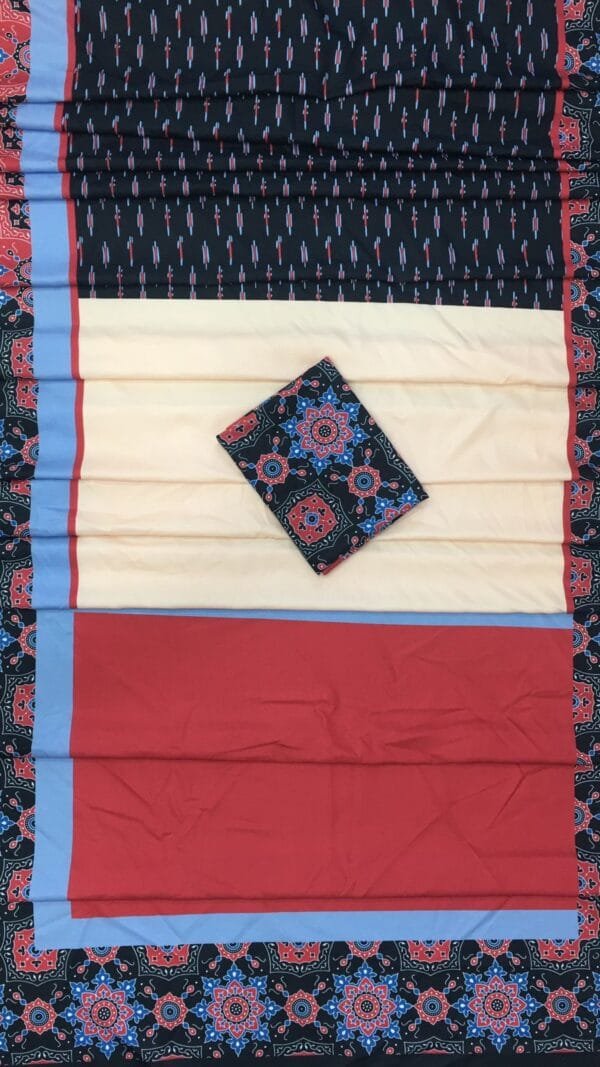 Sarees With Printed Blouse United Kingdom