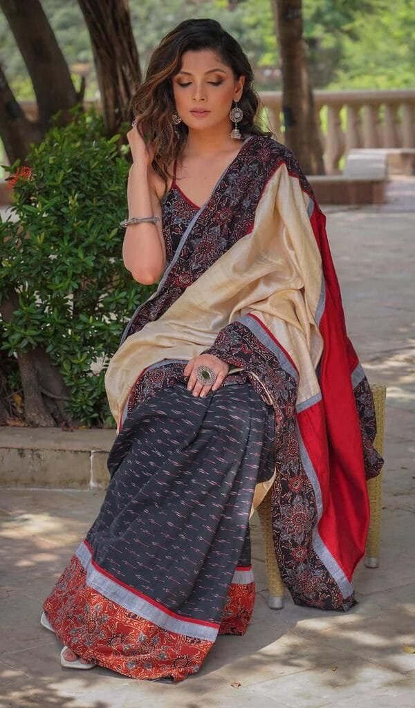 Sarees With Printed Blouse United Kingdom
