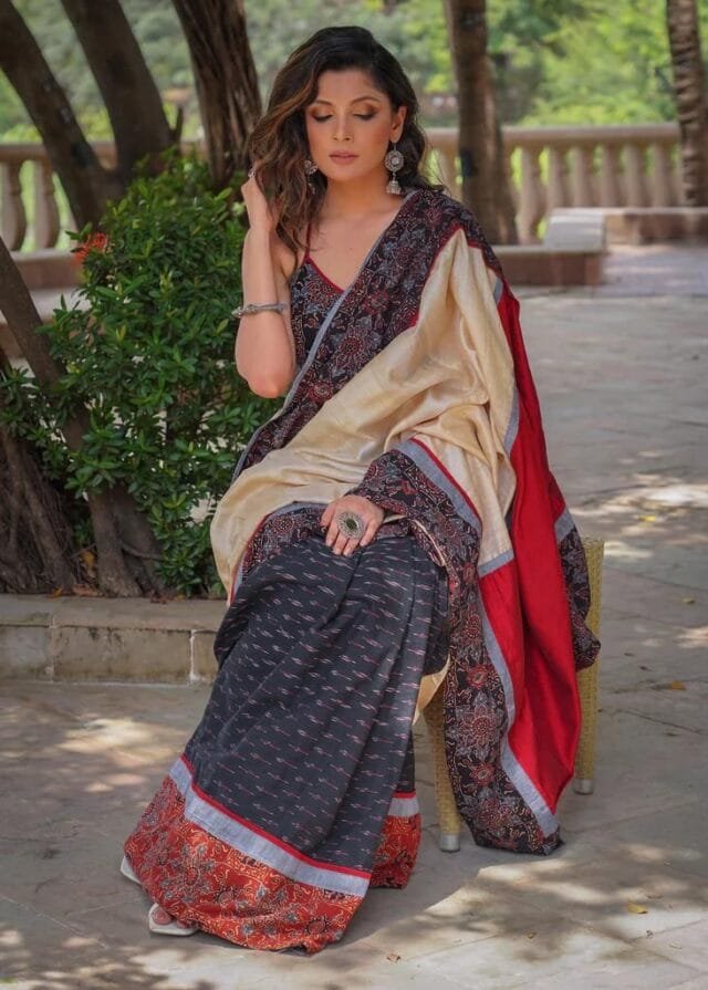 Sarees With Printed Blouse United Kingdom