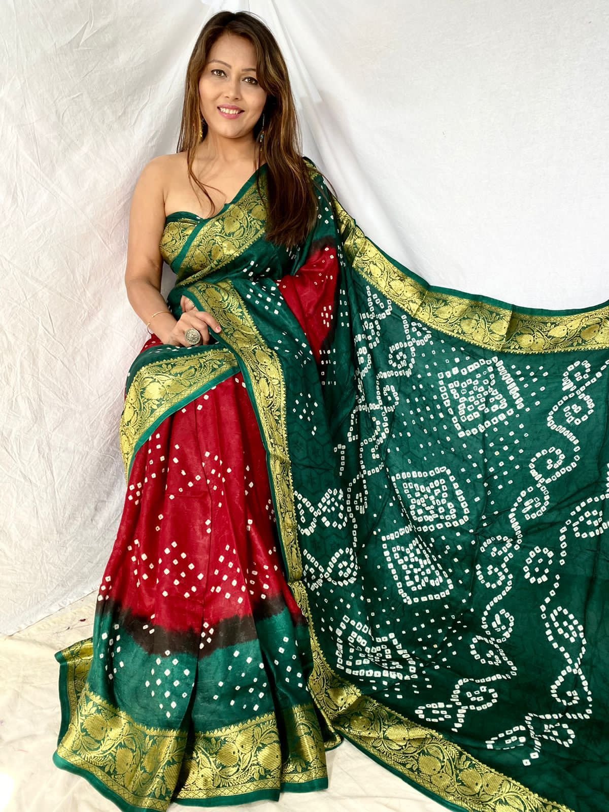 Green and Maroon Georgette #Saree @ $104.00 | Bollywood designer sarees, Designer  saree blouse patterns, Saree designs