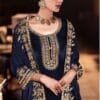 Blue Pure Viscose Velvet with Embroidery Sequence Work Pakistani Suit Sale