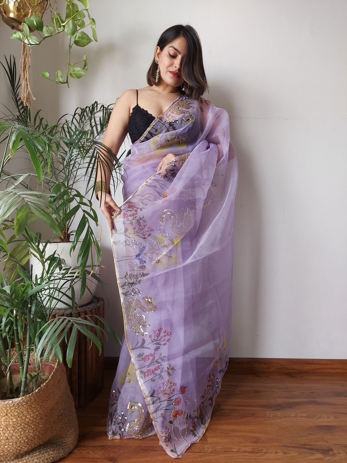 Multicolor Garden Vareli Plain Nara Chiffon Sarees Whole Sale, Without  Blouse Piece at Rs 650 in Hyderabad