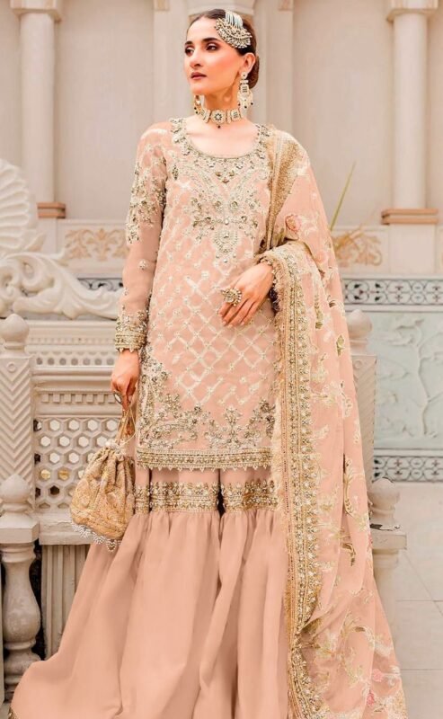 Ready To Ship | Pink Plain Indian Gown and Pink Plain Designer Gown Online  Shopping