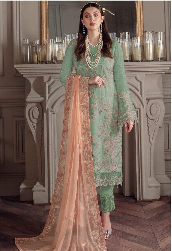 Pista Georgette with Sequence Embroidery Work Pakistani Suits in Sale