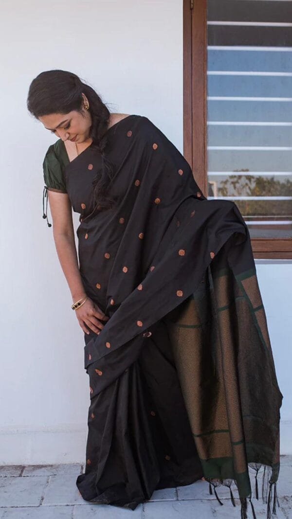 Black Color Silk Saree