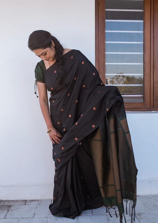 Black Color Silk Saree