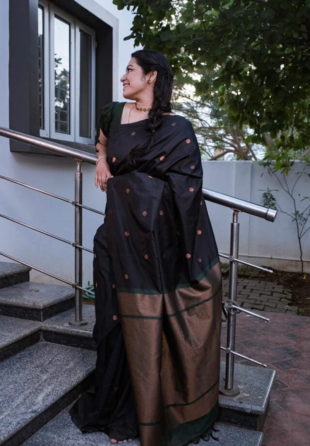 Black Color Silk Saree