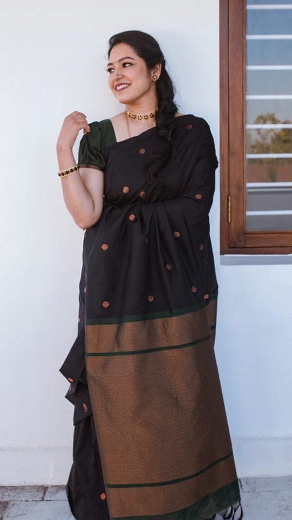 Black Color Silk Saree