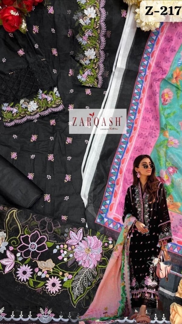 Black Cotton Embroidered Pakistani Suit Sale
