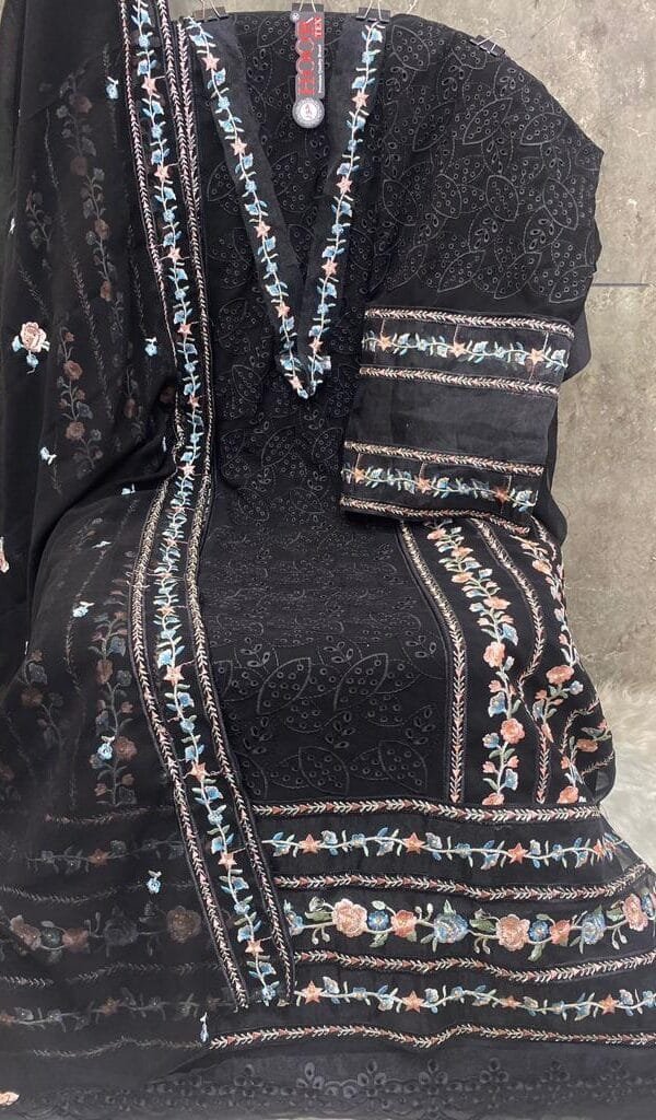 Black Fox Georgette Pakistani Suits In Sale