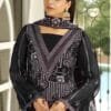 Black Georgette Heavy Embroidered Pakistani Suits In Sale