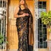 Black Pure Banarasi Silk Saree