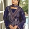 Blue Georgette Heavy Embroidered Pakistani Suits In Sale