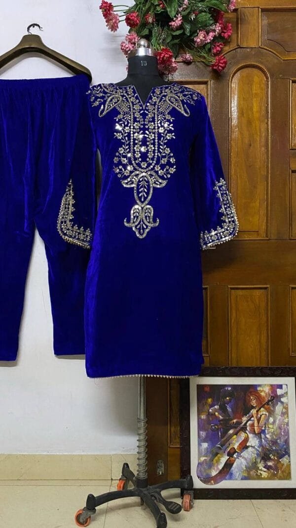Blue New KurtiPlazzo Set Pakistani Suits In Sale