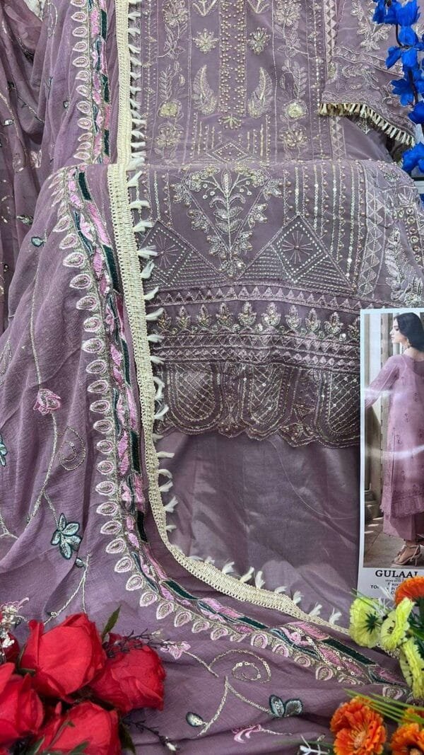 Brown Georgette with Heavy Embroidered Pakistani Suits In Sale