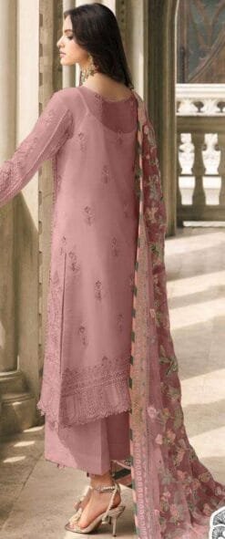 Brown Georgette with Heavy Embroidered Pakistani Suits In Sale