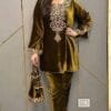Brown New KurtiPlazzo Set Pakistani Suits In Sale