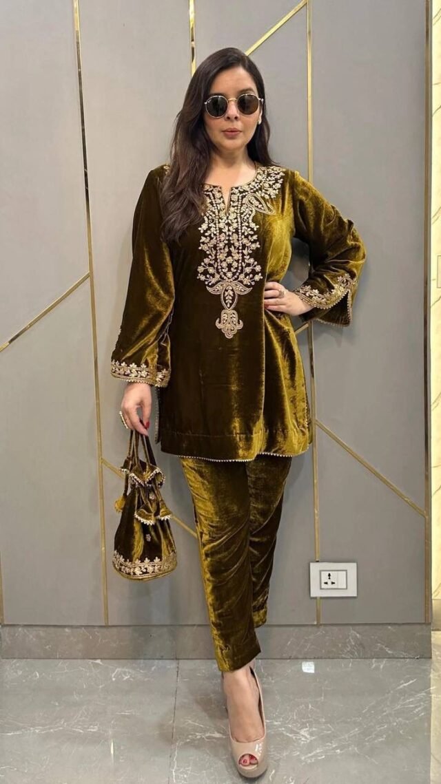 Brown New KurtiPlazzo Set Pakistani Suits In Sale