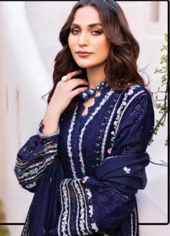 Dark Blue Fox Georgette Pakistani Suits In Sale