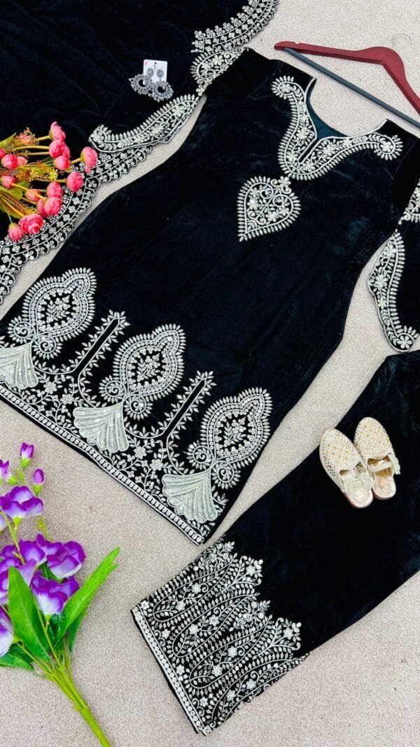 Dark Blue New Designer Party Wear Fully Stitched Pakistani Suits In Sales