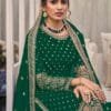 Green Heavy Fox Georgette with Embroidery Sequence Work Pakistani Suits in Sale