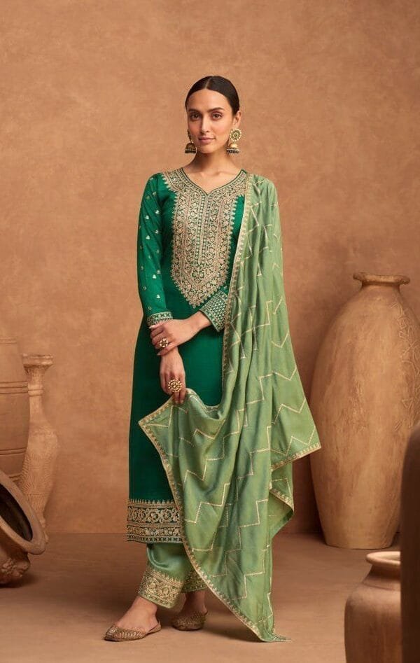 Green Premium Silk PAKISTANI SUITS SALE