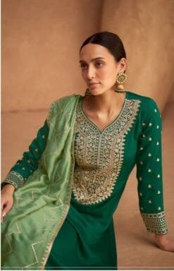 Green Premium Silk PAKISTANI SUITS SALE