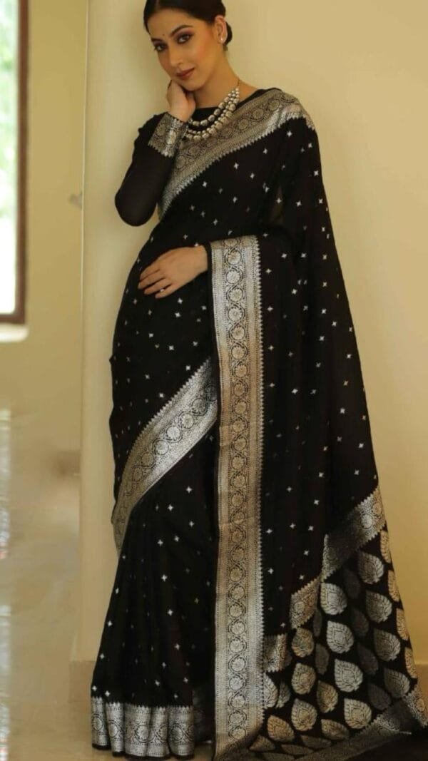 Latest Black Colour Silk Sarees 2024