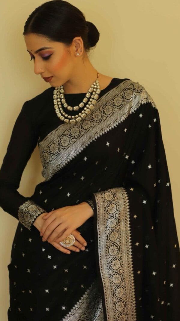 Latest Black Colour Silk Sarees 2024