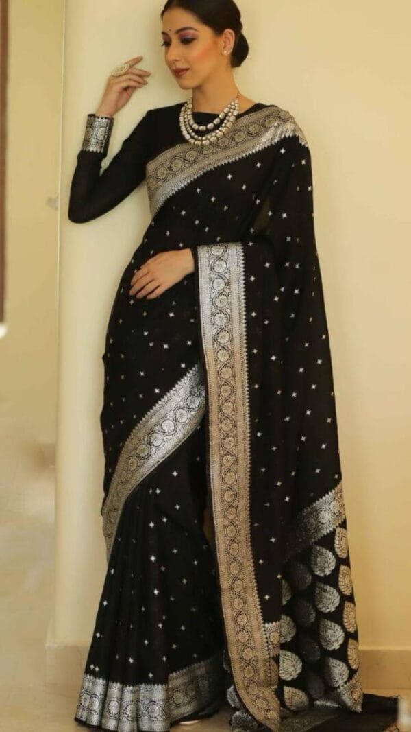 Latest Black Colour Silk Sarees 2024