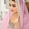 Light Pink Pure Organza Embroidered Work Pakistani Suits In Sale